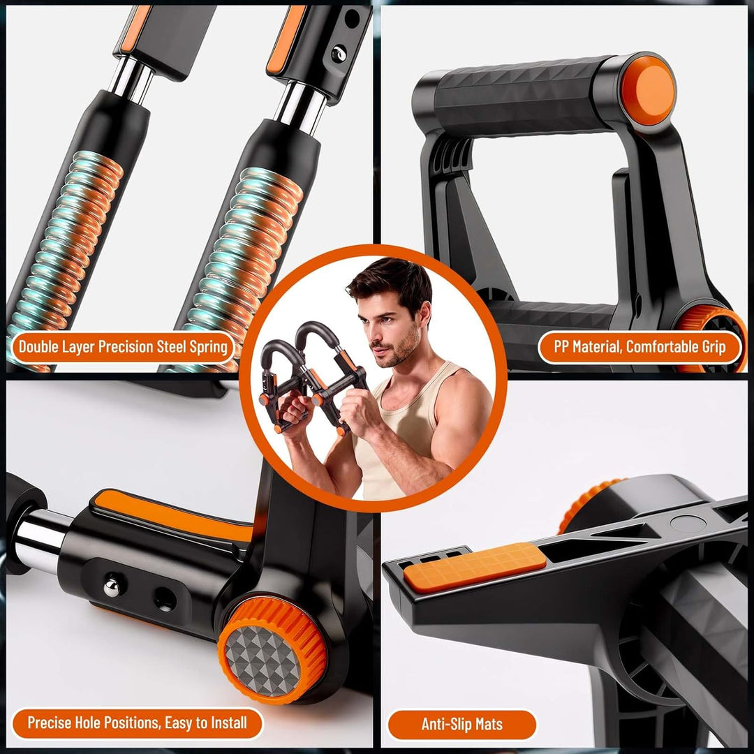 Twister Armtrainer, 3-in-1 Brusttrainer für Männer mit 40-120 lbs/18-55 kg einstellbarem Widerstand