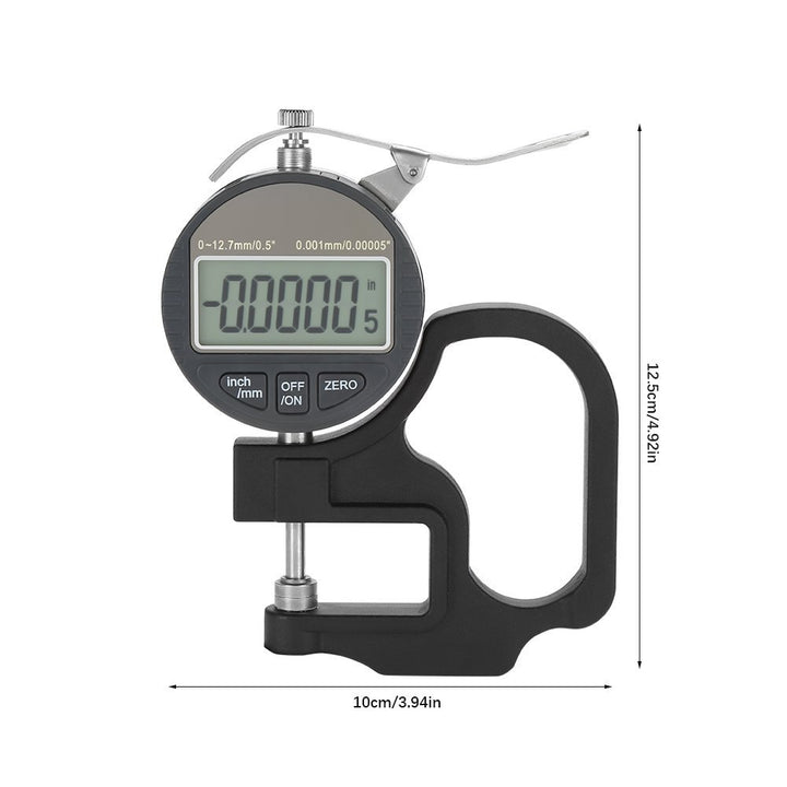 Digitalanzeige Papier Leder Stoffstärke Messgerät Messwerkzeugbereich 0-12,7 mm 0,001 mm