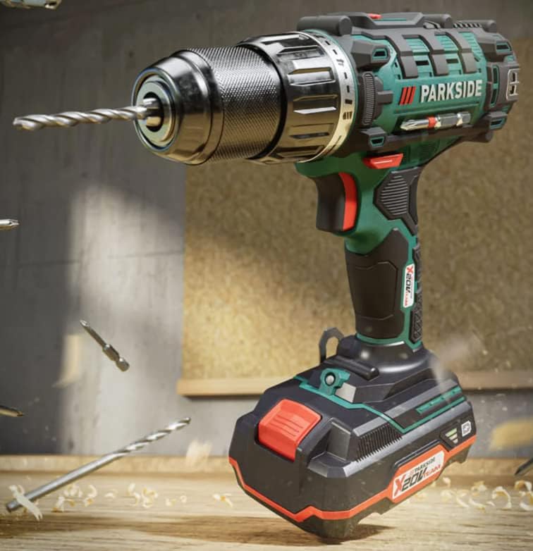 Parkside PARKSIDE® 20V Akku-Bohrschrauber PABS 20-Li E6 Akkuschrauber mit Akku u. Ladegerät
