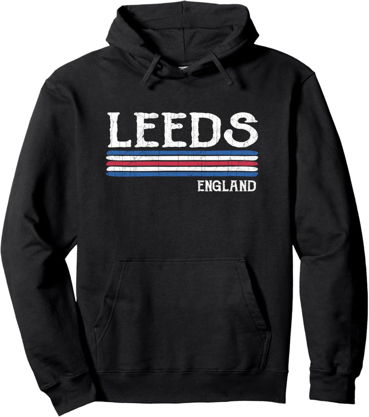 Vintage Leeds England Pullover Hoodie