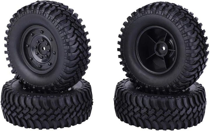 Dilwe RC Autoreifen, 100mm Durchmesser Reifen Zubehör für 1/10 Ferngesteuertes Auto(Schwarz), Schwar