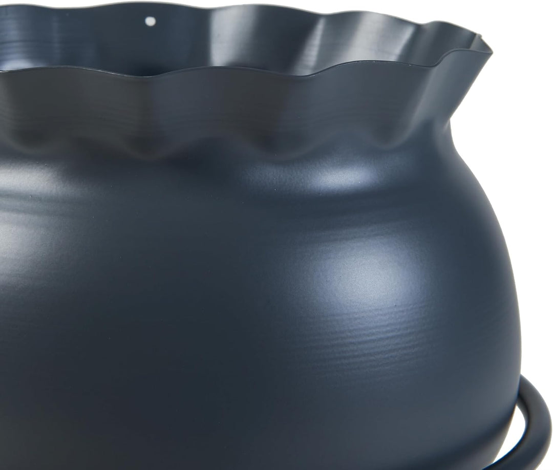 [en.casa] Blumenständer Assen Pflanzenständer mit Blumentopf Metall Schwarz Pflanzenregal 31,5 x 19,