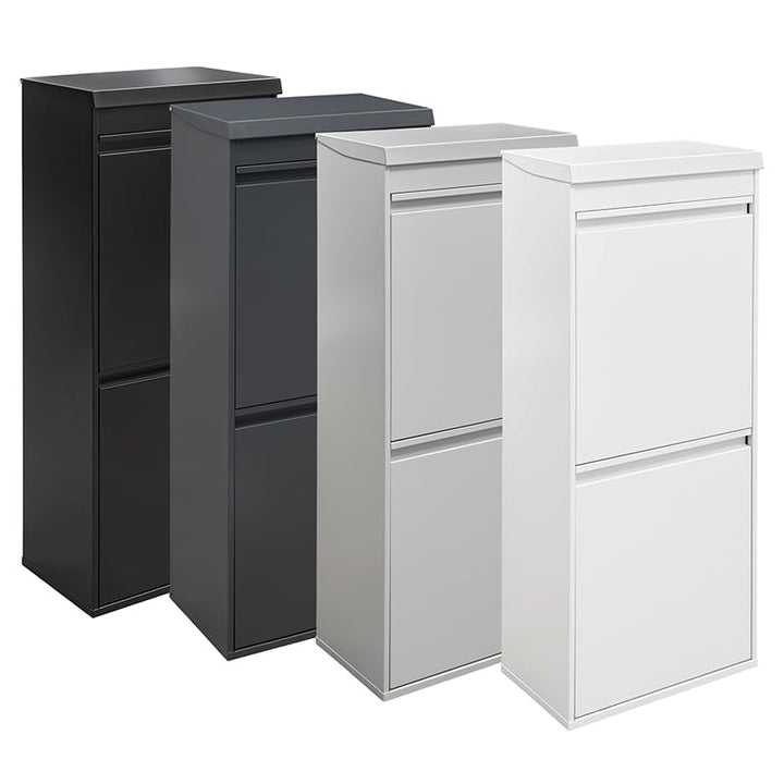 ARREGUI Top CR424-B Mülltrennsystem aus Stahl mit Aufbewahrungsbox mit Deckel | 3 Fächer Mülleimer f