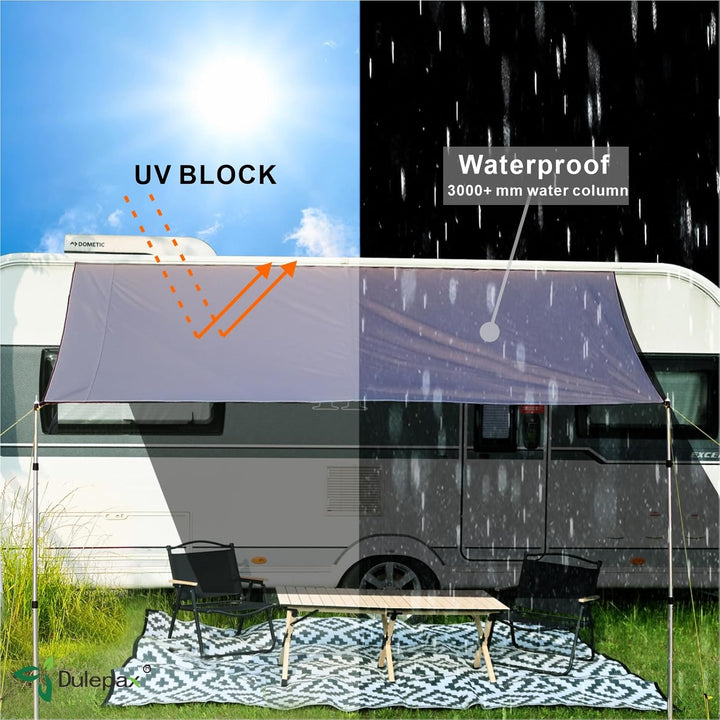 Dulepax vorzelt Wohnwagen Sonnensegel Markise mit keder，Auto Camping markisen, 3000mm Wasserdicht un