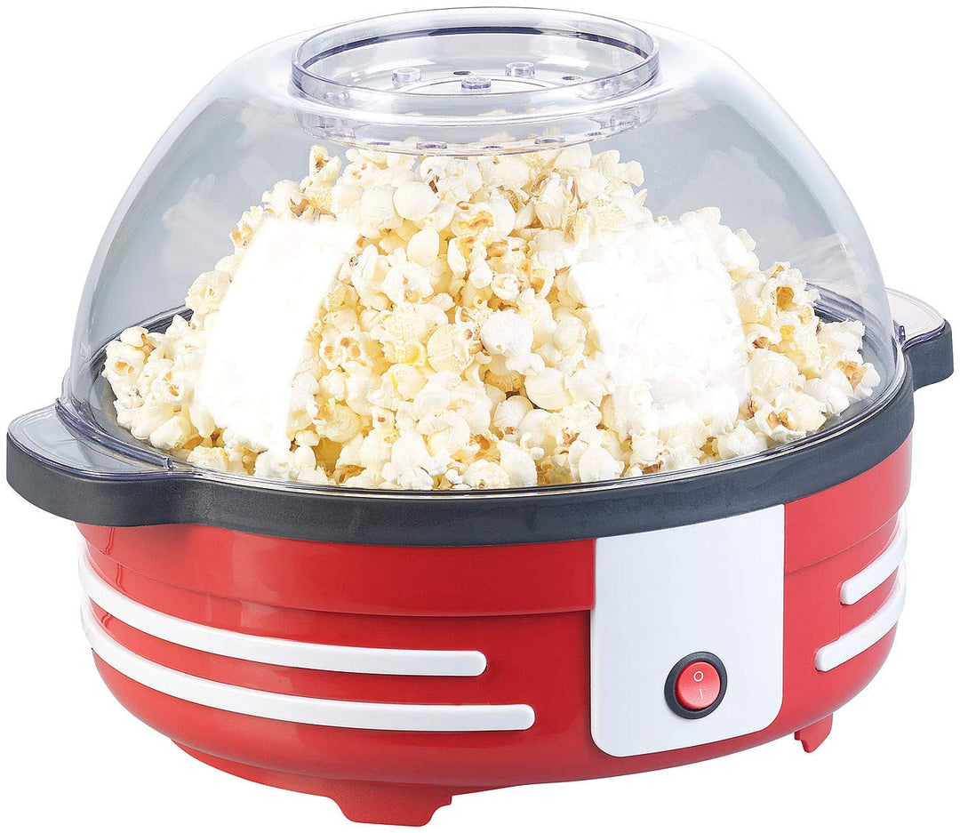 Rosenstein & Söhne Popcorn Topf: Retro-Popcorn-Maschine mit Rührwerk und Antihaftbeschichtung, 850 W