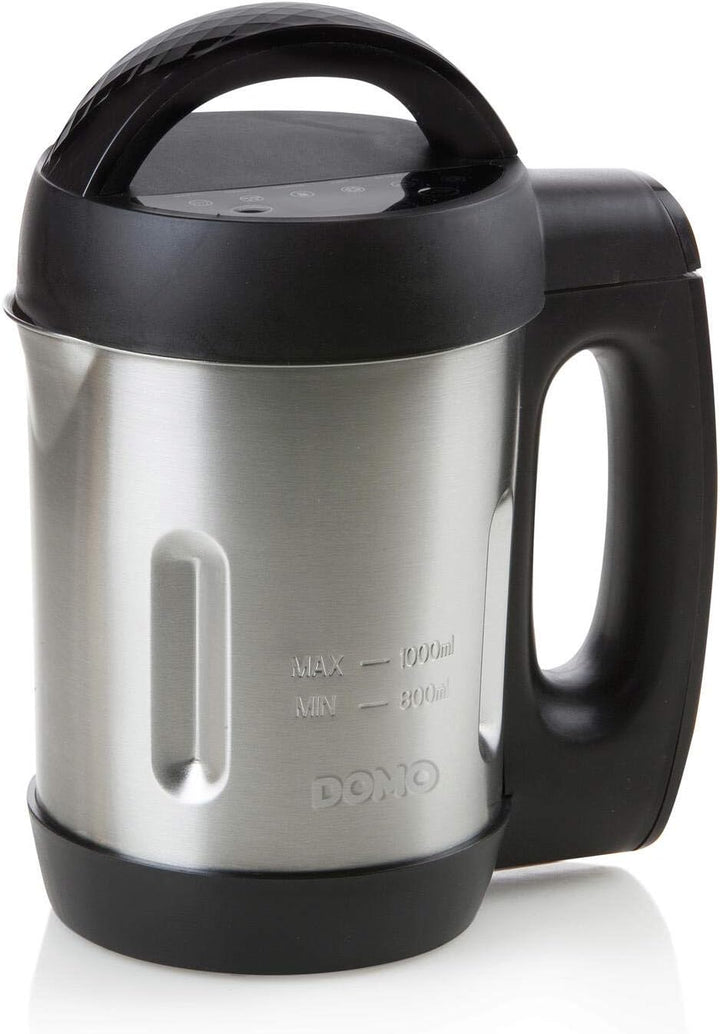 Suppenmaschine 1L mit 6 Funktionen Schwarz Schwarz Rostfreies