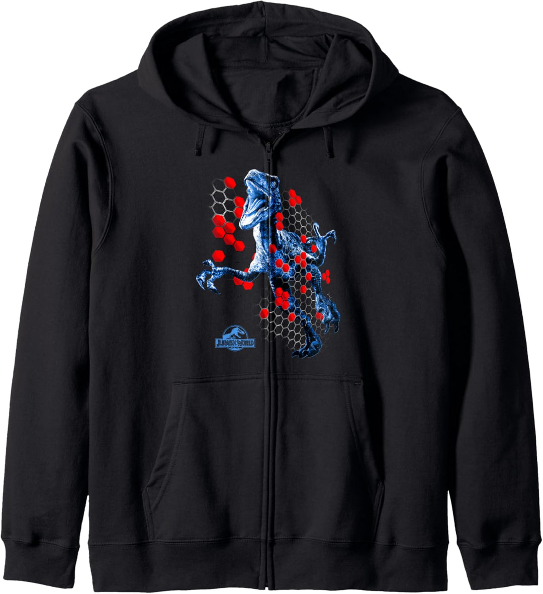 Jurassic World Raptor mit Wabenmuster, Rot Kapuzenjacke