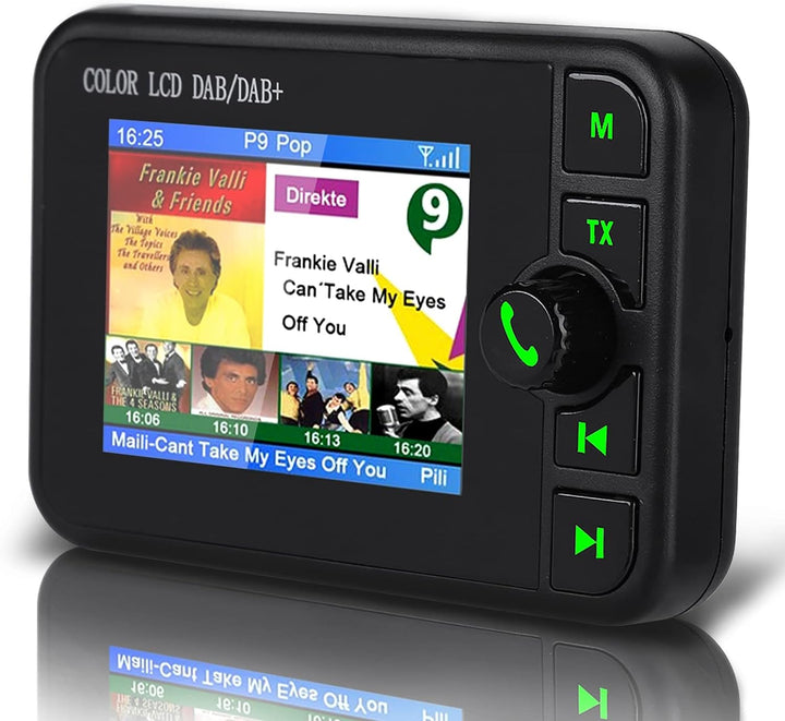 DAB Adapter für Autoradio,Auto Audio Player 2,4" LCD Display mit Bluetooth Freisprecheinrichtung+DAB