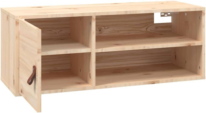 80x30x30 cm Wandschrank TV Schrank mit 2 Offene Fächer Hängeschrank TV Board Hängend Bücherregal Lag