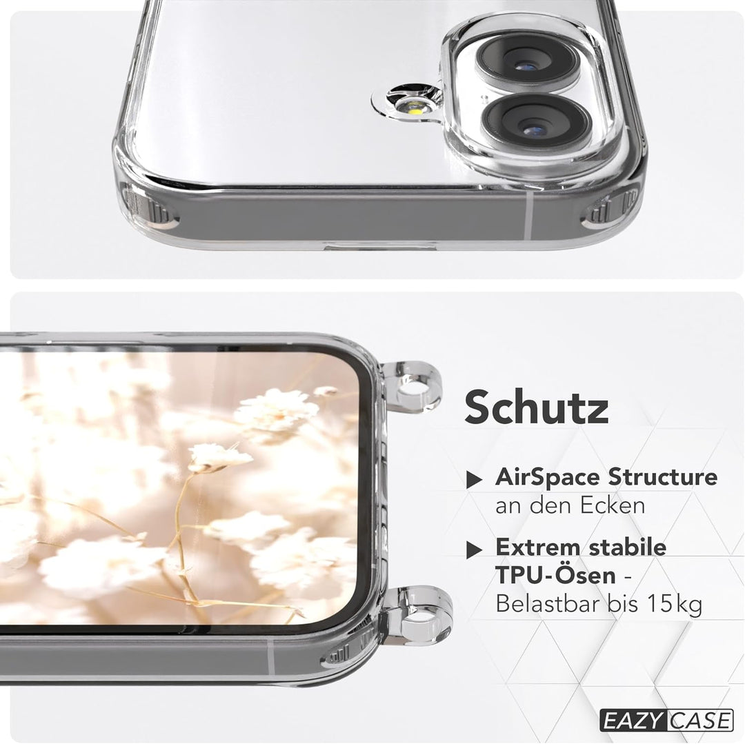 EAZY CASE Handykette - Verstellbares Taschenband kompatibel mit iPhone 17, Schulterriemen, Handykord
