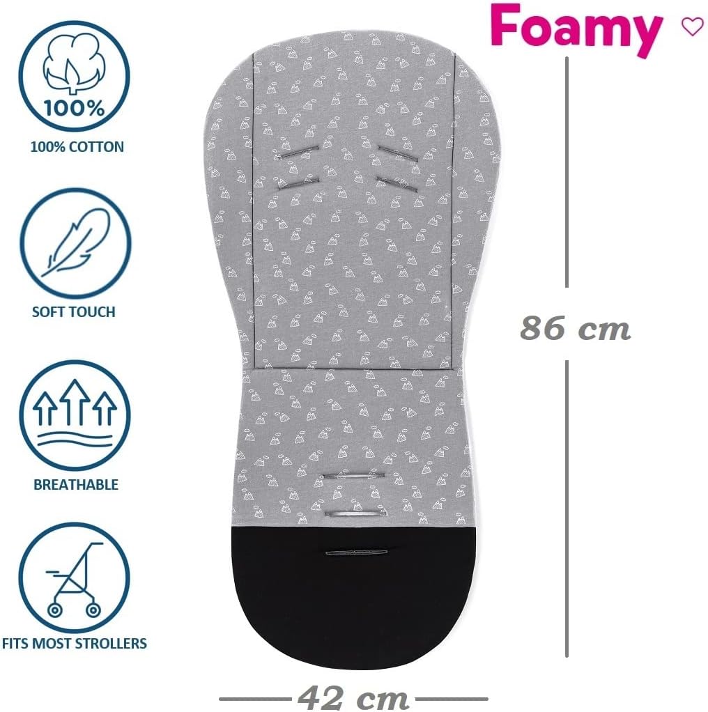 Petite&Mars Foamy memory foam liner * Sitzeinlage * Universal Sitzauflage für Kinderwagen, Buggy * A