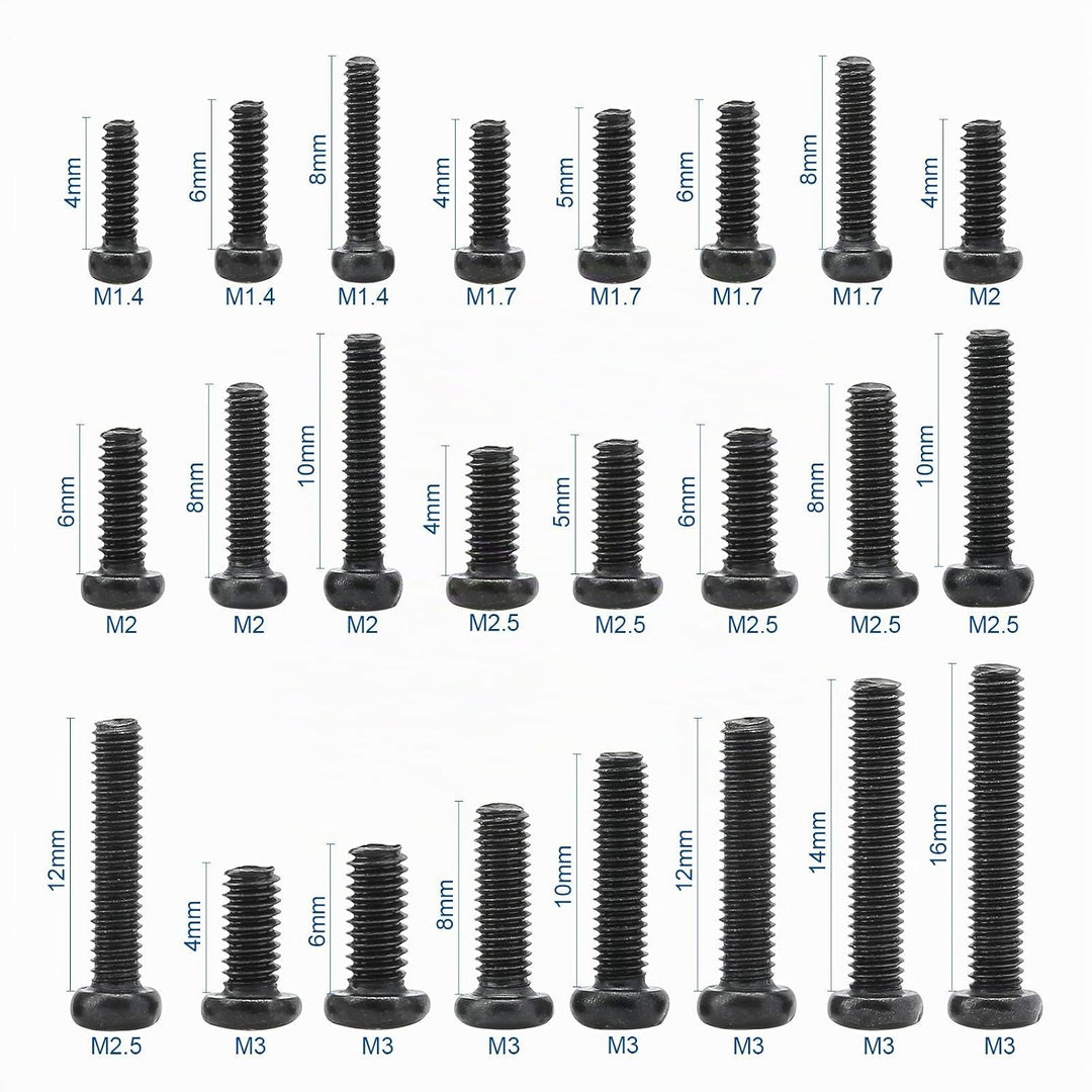 NINDEJIN 650 Stück Laptop Schrauben sortierten Set, M1.4 M1.7 M2 M2.5 M3 Reparatur PC Schraube für U