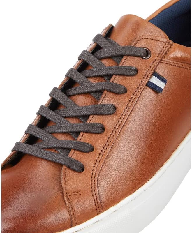 SILVER STREET LONDON Holden Men's Leder Sneaker Shoes Grössen 41-46 43 EU Bräunen, 43 EU Bräunen