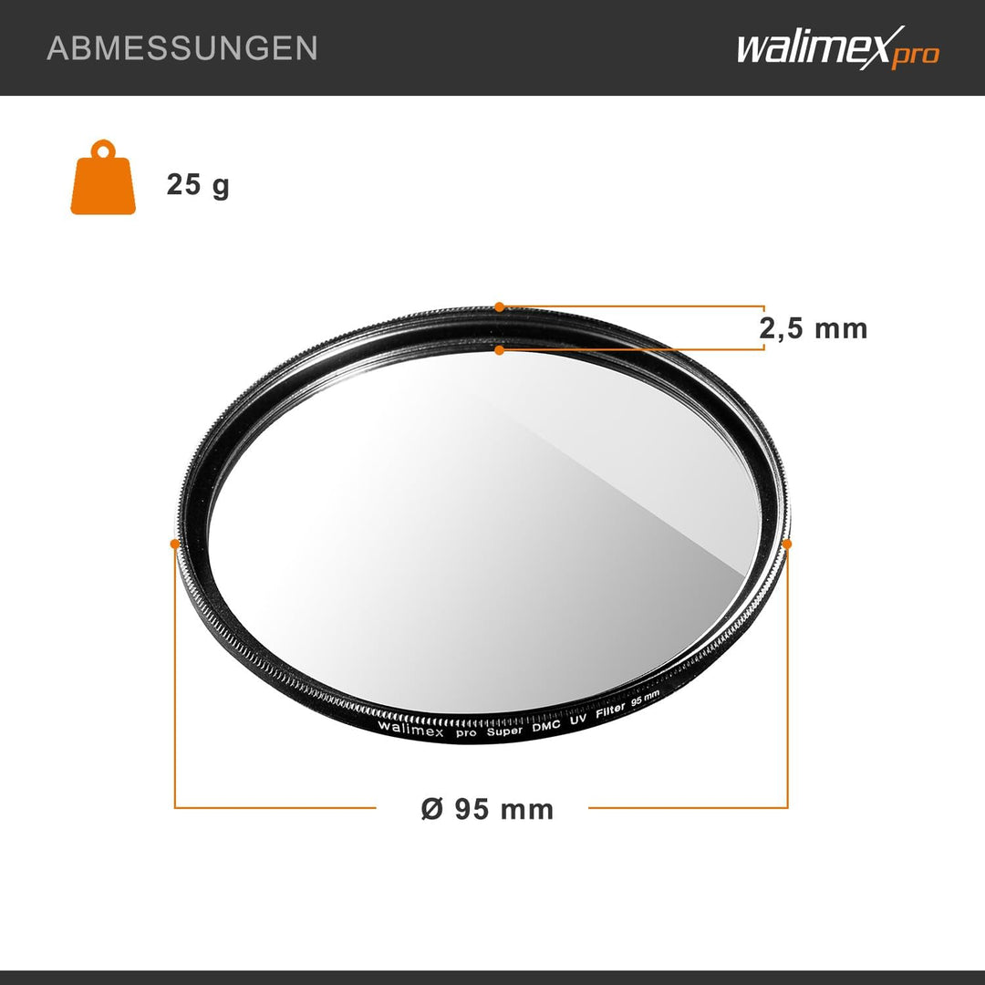 Walimex pro UV-Filter Slim Super DMC 95mm - besonders hochwertiger UV Filter Objektivfilter, Slim nu