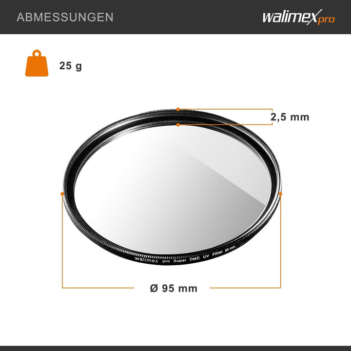 Walimex pro UV-Filter Slim Super DMC 95mm - besonders hochwertiger UV Filter Objektivfilter, Slim nu