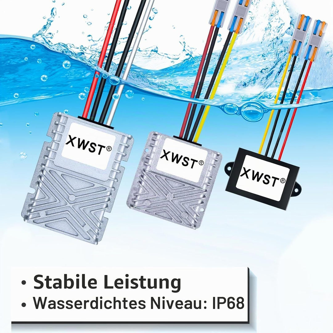 DC DC Wandler 12V auf 48V Spannungswandler 3.5A 168W mit Schnellverbinder Kabelverbinder, DC Step Up