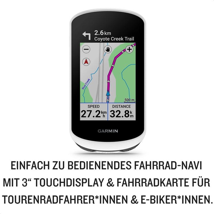 Garmin Edge Explore 2 - GPS-Fahrradnavi für Tourenradfahrende & E-Bikende, 3" Touchdisplay, einfache