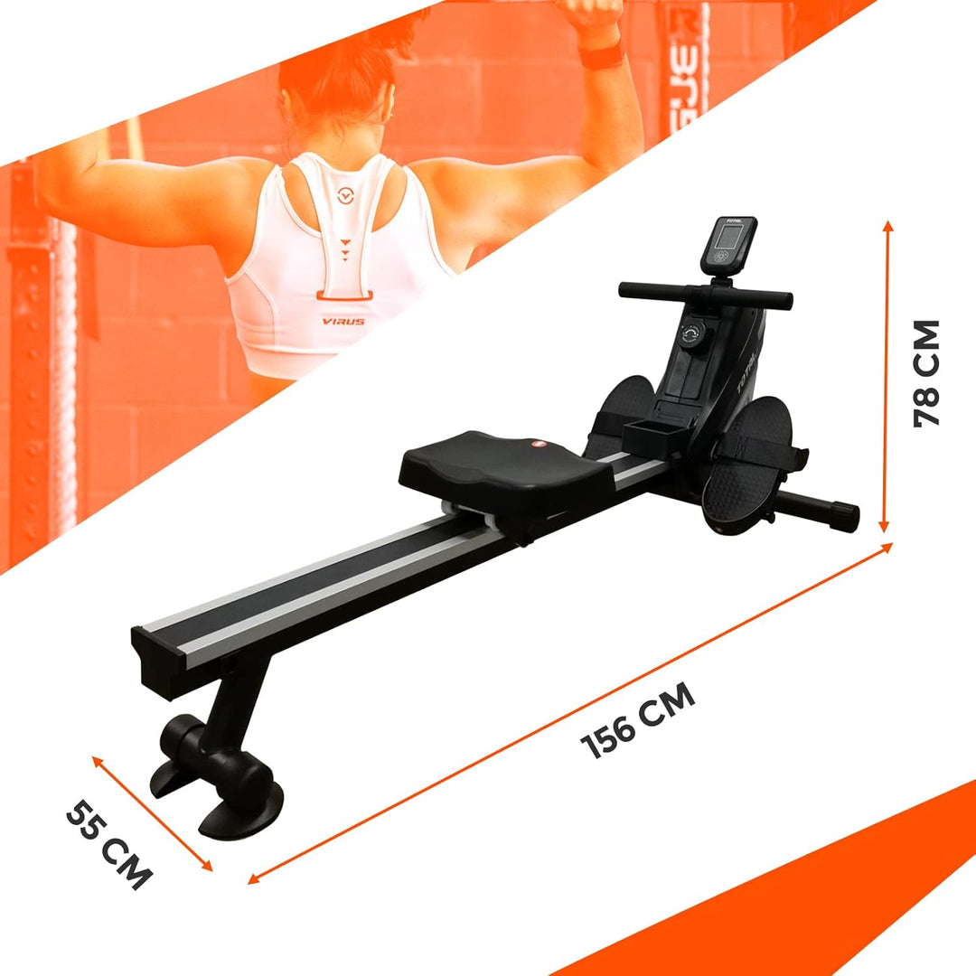 Rudergerät | Hohe Qualität | Mit Transportrollen | Mit led-anzeige | Perfekt für das Training zu Hau