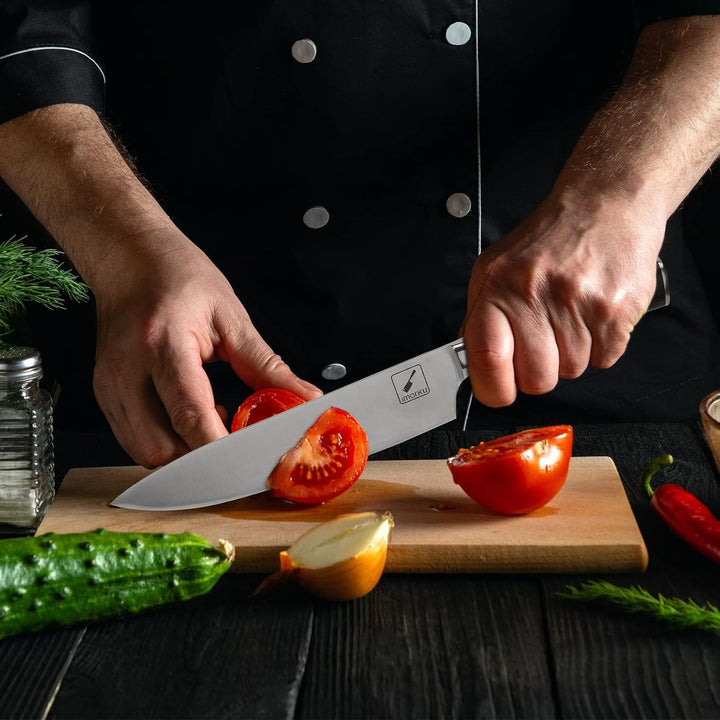 Kochmesser-imarku 20cm Profi Küchenmesser Chef Messer Allzweckmesser aus Carbon-Edelstahl, Ultrascha