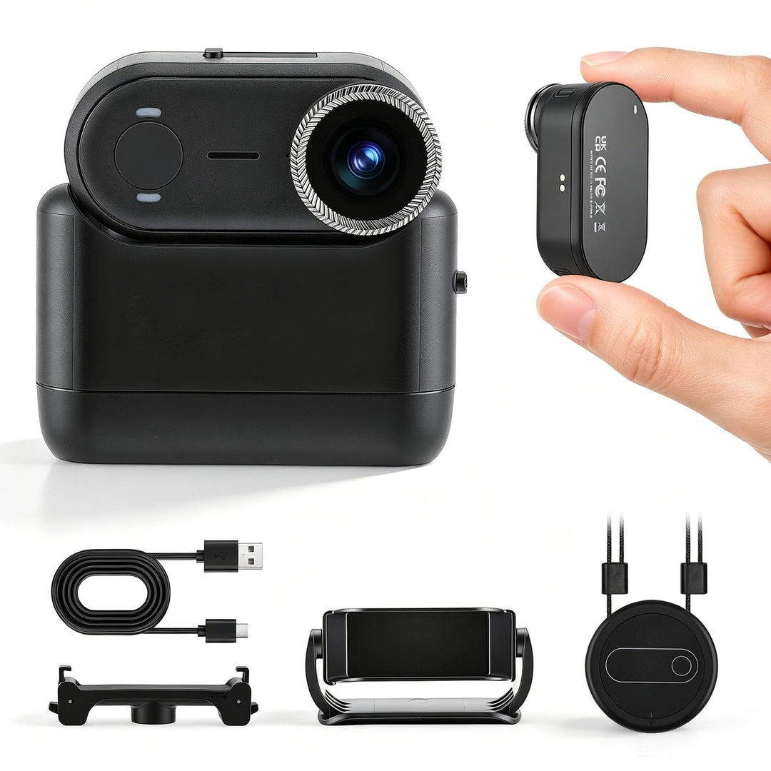 4K 30FPS Action Cam, 64GB POV-Kamera, 10m wasserdicht Bodycam – Mini Helmkamera für Motorrad &amp; Fahrr