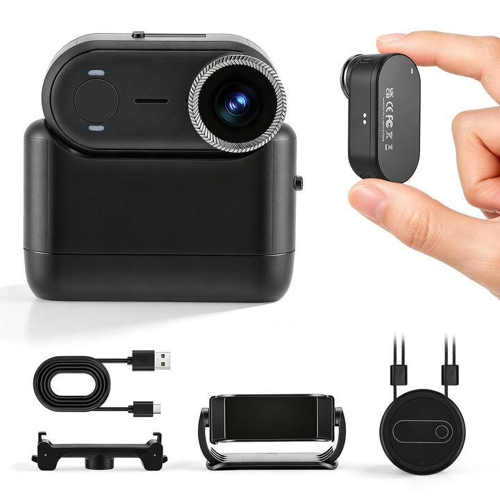 4K 30FPS Action Cam, 64GB POV-Kamera, 10m wasserdicht Bodycam – Mini Helmkamera für Motorrad &amp; Fahrr