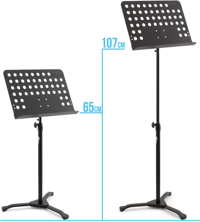 TIGER Orchesterpult Professioneller Ständer Schwarz Schwarz Pro Stand Single, Schwarz Pro Stand Sing