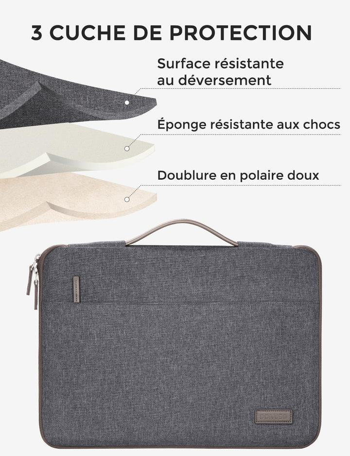 DOMISO 17 Zoll Wasserdicht Laptophülle Laptop Sleeve Case Notebook Hülle Tasche für 17.3" HP Pavilio