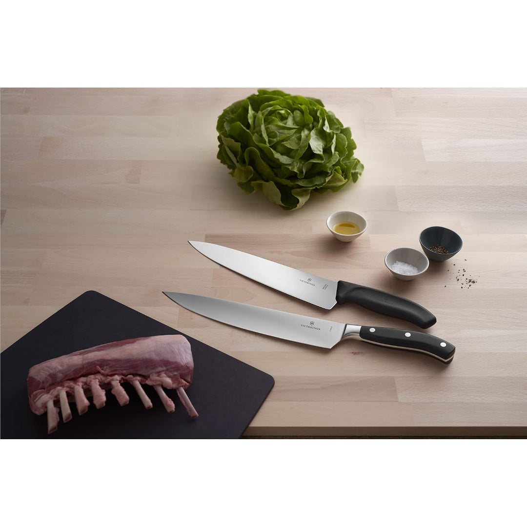 Victorinox Grand Maître, Profi Kochmesser, Extra Scharfe Klinge, gerader Schliff, 25 cm, Robuster Ku