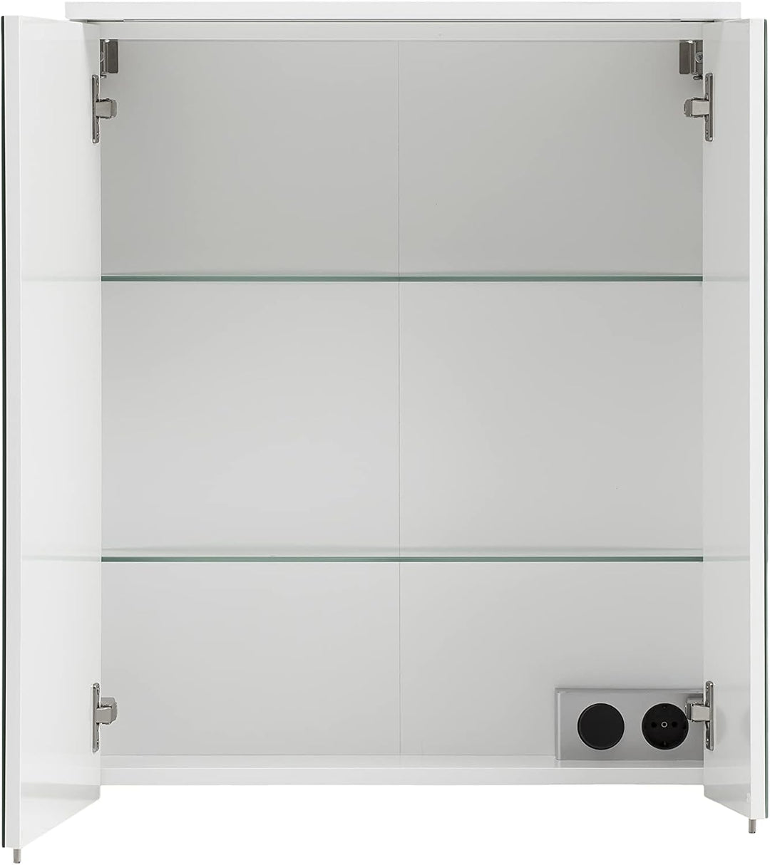 Schildmeyer 126759 Spiegelschrank, melaminharzbeschichtete Spanplatte, weiss, 60 x 15,8 x 72,3 cm 60