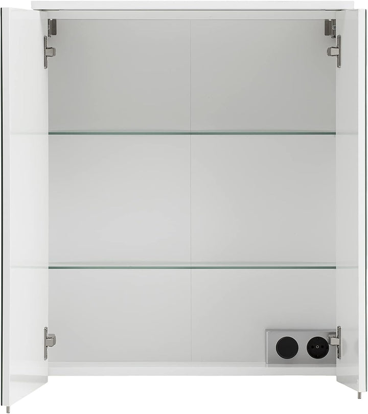 Schildmeyer 126759 Spiegelschrank, melaminharzbeschichtete Spanplatte, weiss, 60 x 15,8 x 72,3 cm 60