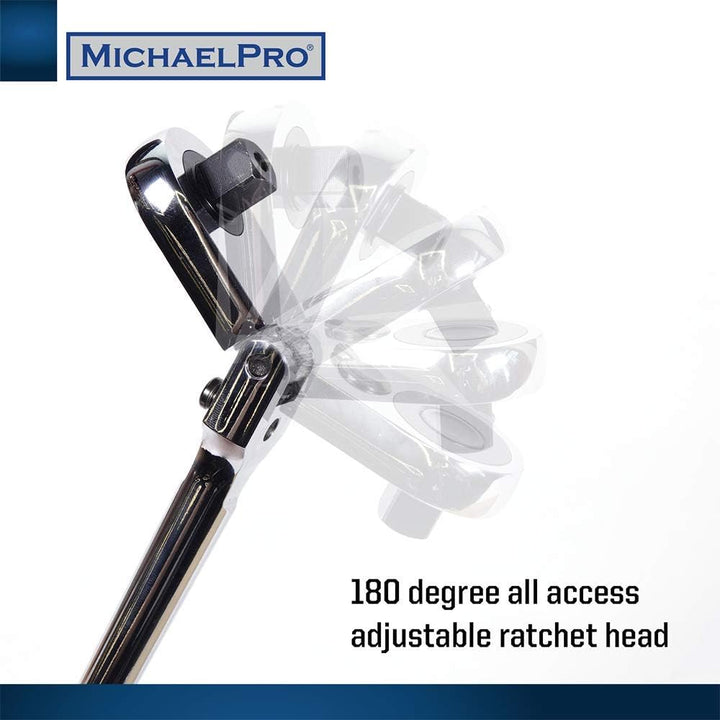 Michael Pro 20 Stück 0,95 cm Dr. Ratschen-Set mit flexiblem Schloss