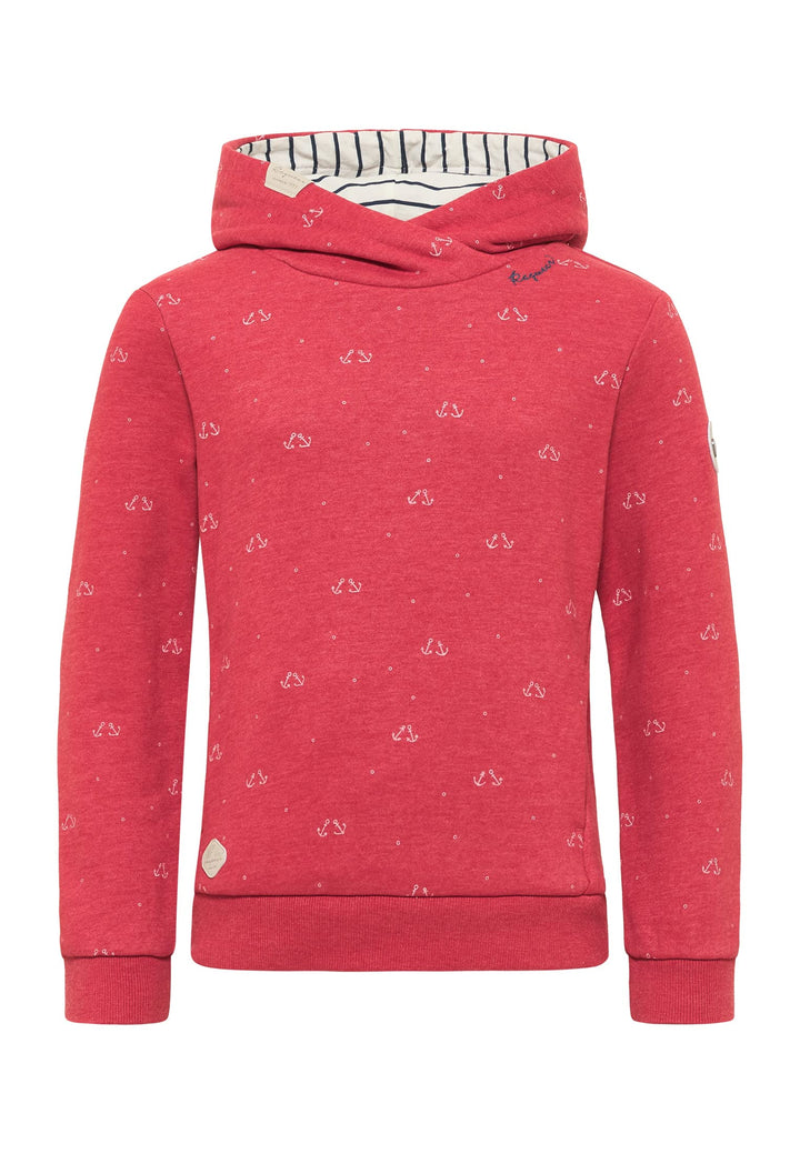 Ragwear Gitka Marina Mädchen Sweatshirt Kapuzenpullover Sweater Kinder Pullover Anker Motiv 152 Rot,