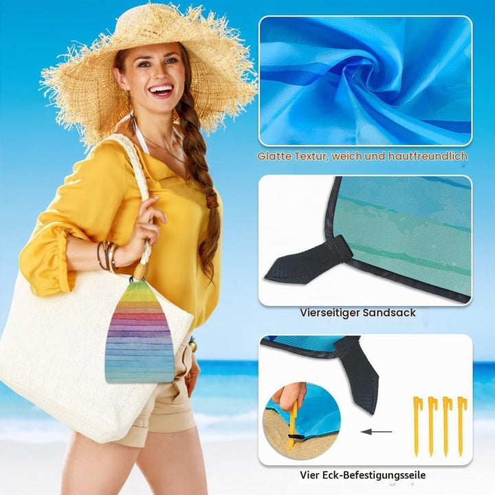 Stranddecke sandfrei, Extra gross 180 cm x 220 cm (Regenbogene-A) Regenbogene-a 180 x 220 cm (2-4 Pe