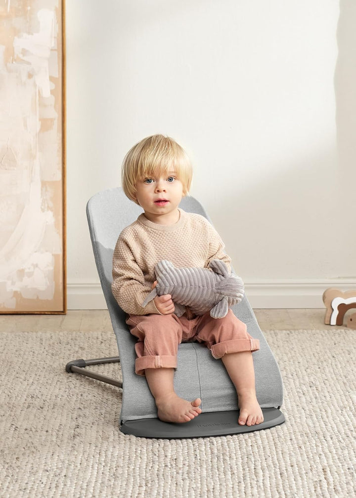 BabyBjörn Babywippe Bliss, Gewebt Melange, Hellgrau