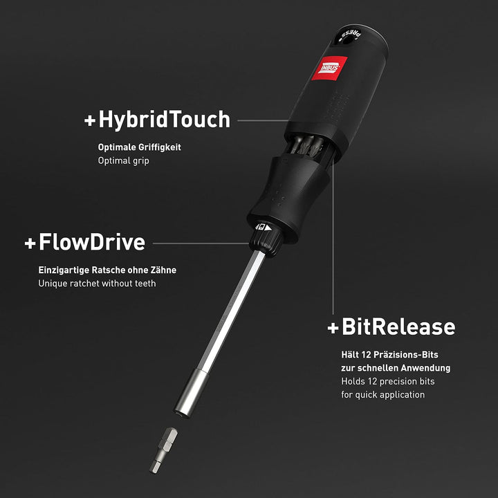INBUS® Flow 73424 Schraubendreher inkl. 12 Bits, mit FlowDrive & HybridTouch