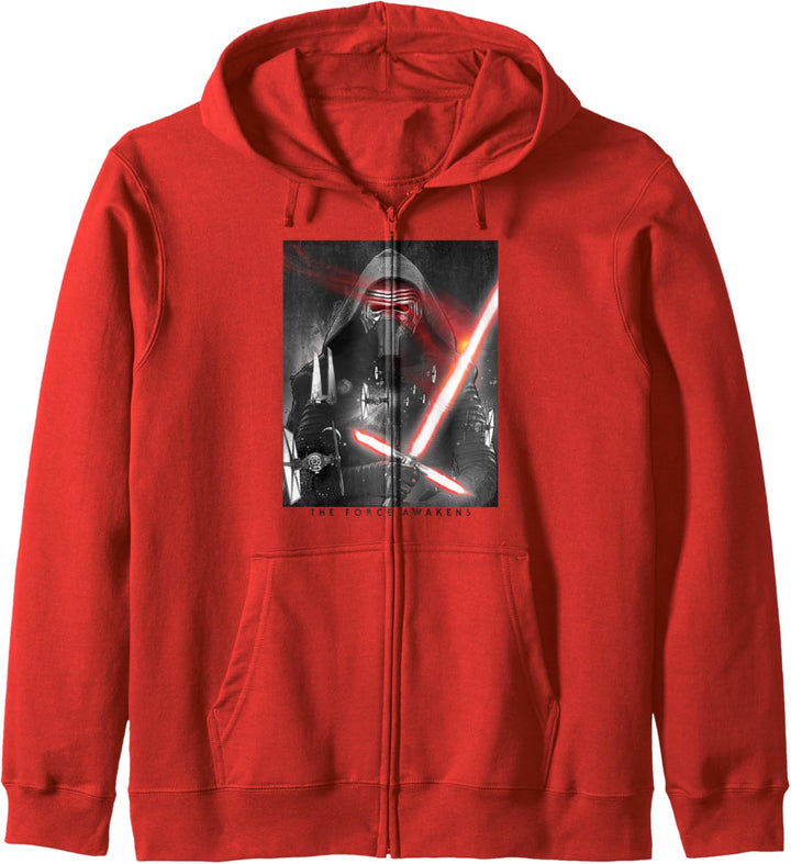 Star Wars The Force Awakens Kylo Ren Lightsaber Portrait Kapuzenjacke