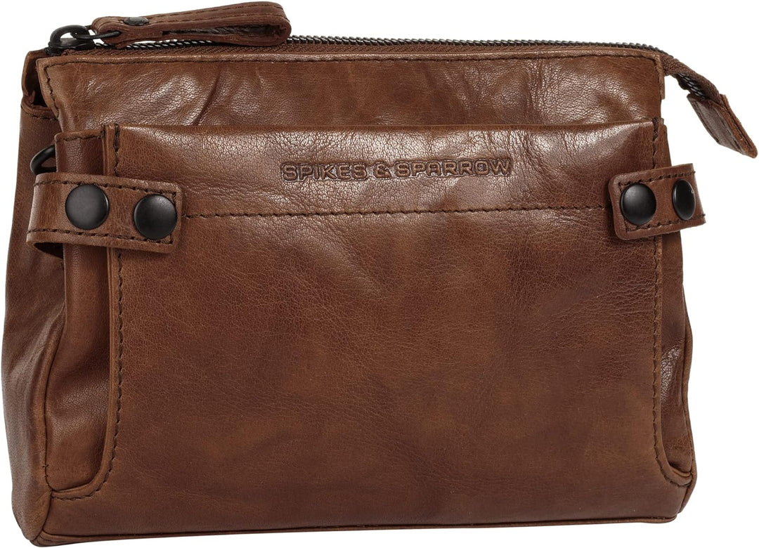 Spikes & Sparrow Umhängetasche echt Leder Damen - 021723 Cognac, Cognac