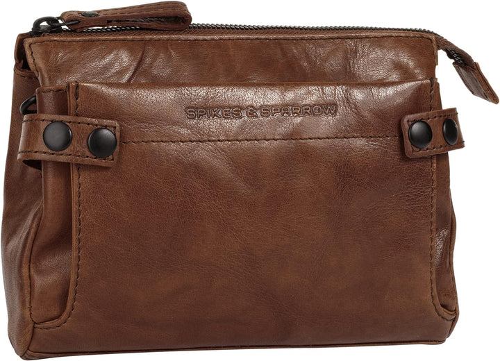 Spikes & Sparrow Umhängetasche echt Leder Damen - 021723 Cognac, Cognac