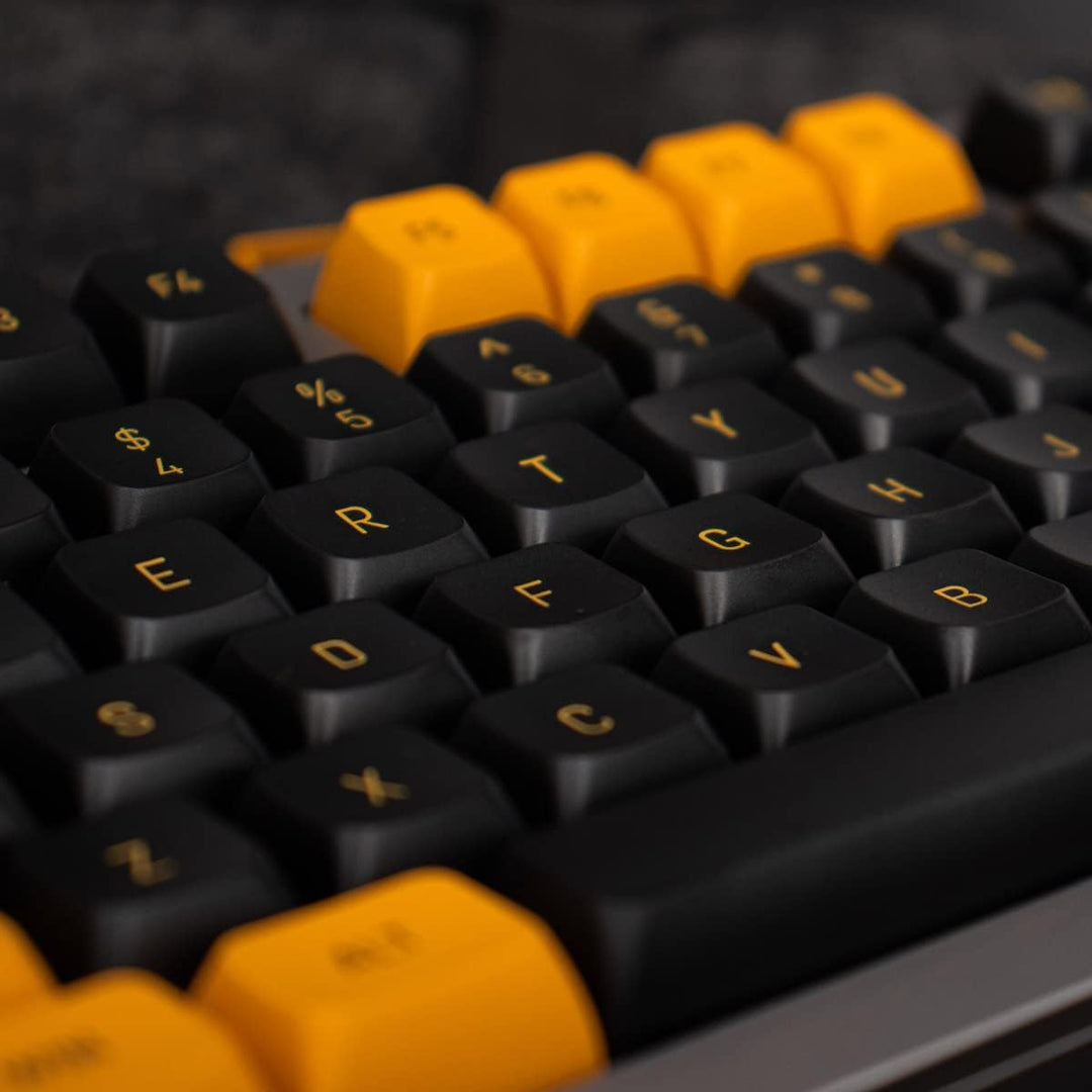 Schwarzes und orangefarbenes Tastenkappen-Set Doubleshot MSA Profile 150 Keys Custom Keycaps für Che