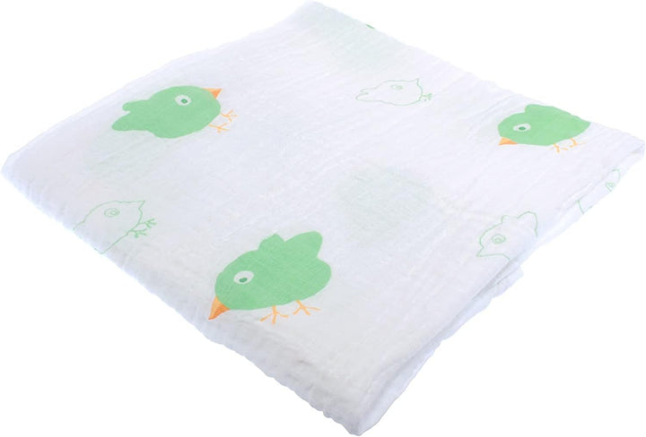 Ana Baby Mullwindeln, extragross, superweich, Tiermotive, Geschenk 4er-Pack, 4er-Pack