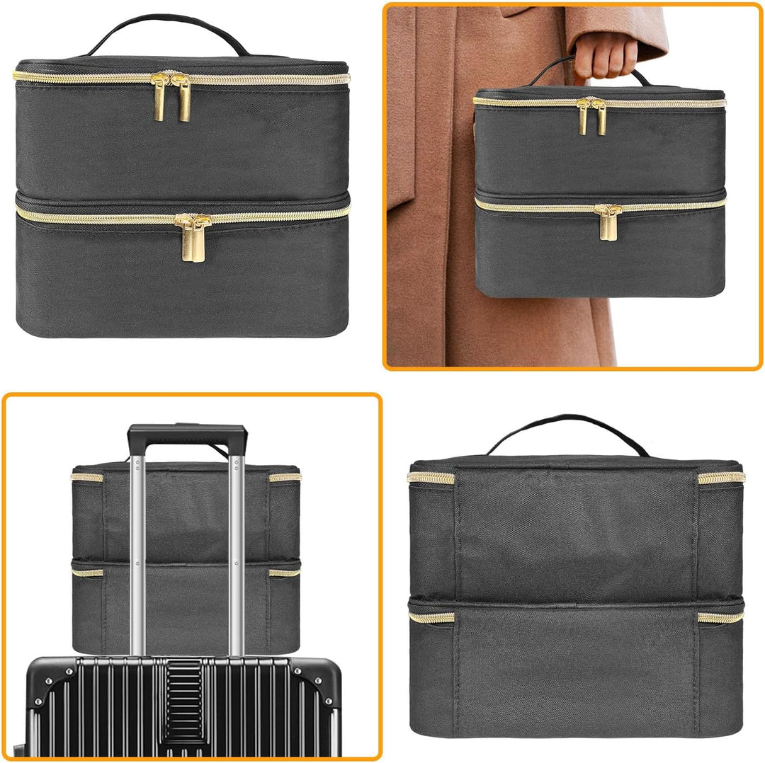 Nagellack Organizer Tasche, Doppelschicht Nagellack Aufbewahrung Box, Organizer Koffer für Nageldesi