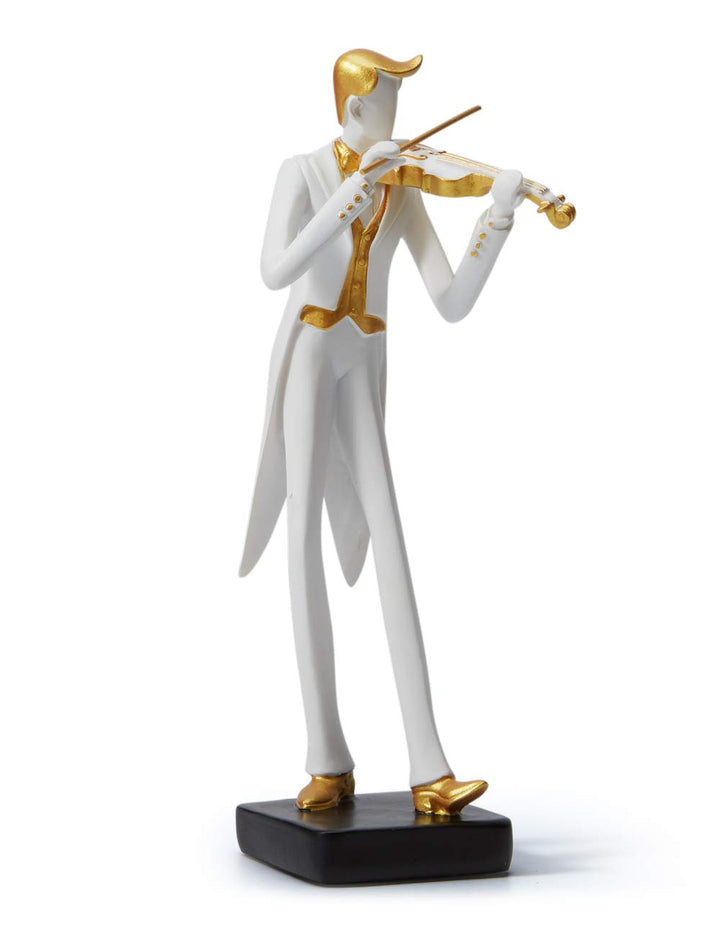 Amoy-Art Musik Figuren Skulptur Modern Dekor Statue Wohnzimmer Kunst Arts Polyresin Geschenk 25cm