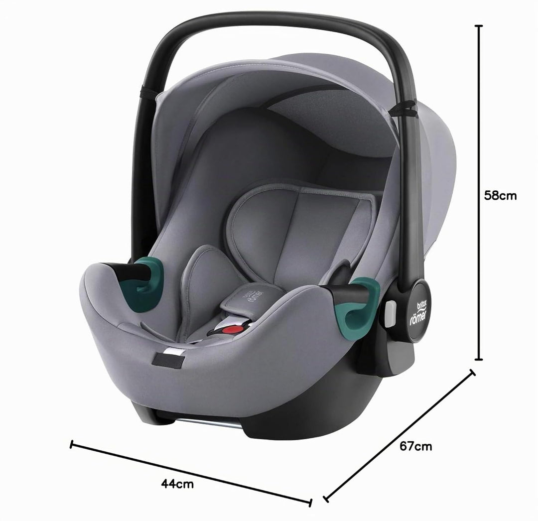 BRITAX RÖMER Babyschale BABY-SAFE 3 i-SIZE, für Neugeborene bis 15 Monate (40-83 cm), Frost Grey, Fr