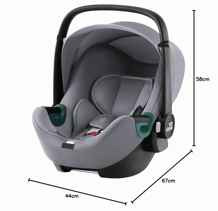BRITAX RÖMER Babyschale BABY-SAFE 3 i-SIZE, für Neugeborene bis 15 Monate (40-83 cm), Frost Grey, Fr