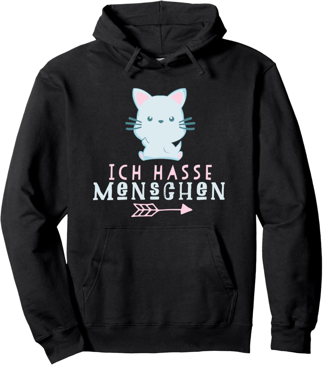 Ich Hasse Menschen - Ich hasse Menschen - Katzen Pullover Hoodie