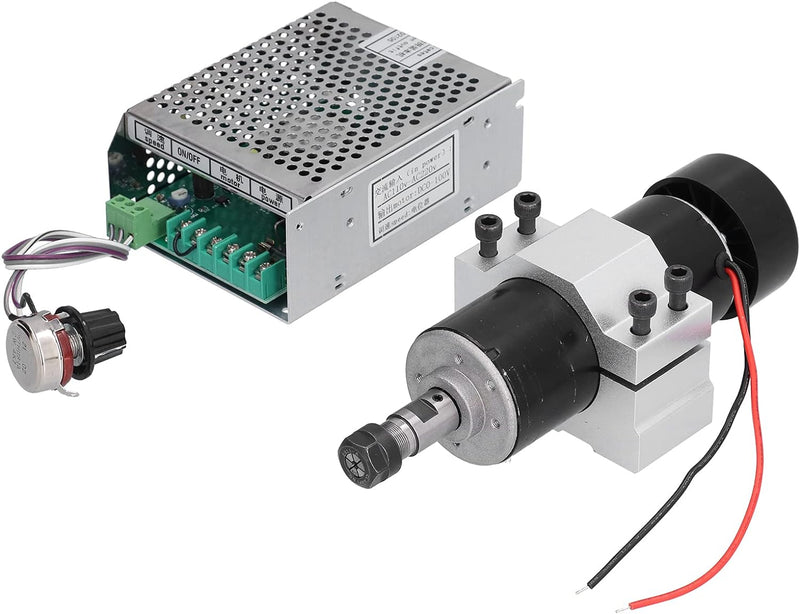 500W CNC CNC Bürstenloser Spindelmotor Kit, Luftgekühlter Frässpindelmotor ER11 12000RMP + AC110-AC2