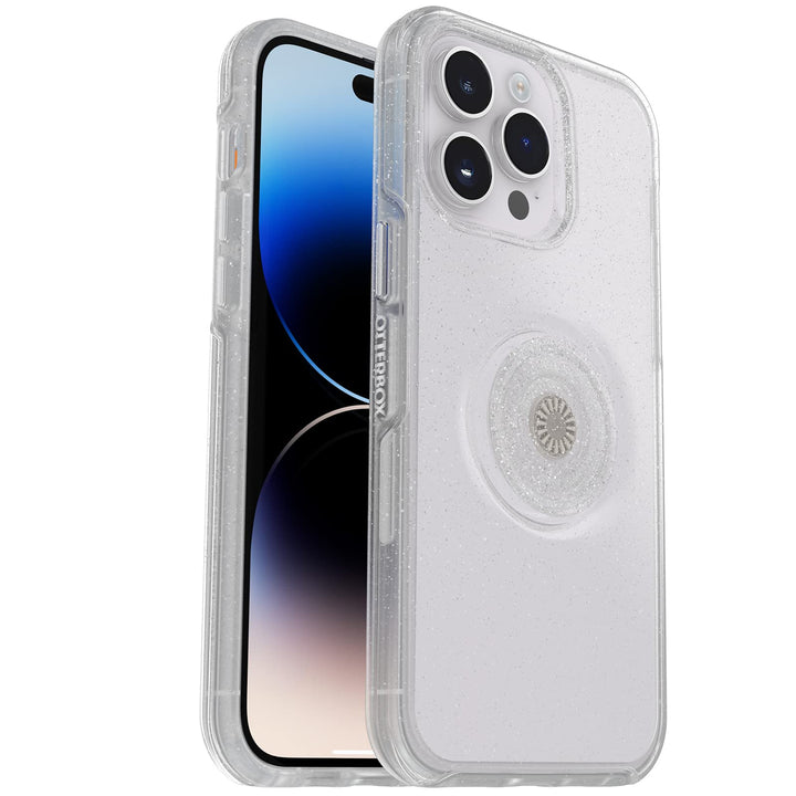 OtterBox Transparente Schutzhülle für iPhone 14 Pro (nur) Otter + Pop Symmetry Serie – Stardust-Pop