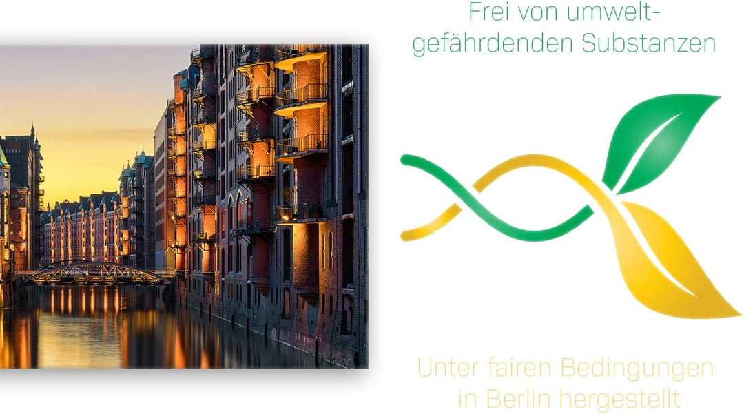 ge Bildet Bild auf Leinwand | Wasserschloss in der Speicherstadt - Hamburg D in 120x50 cm als Panora