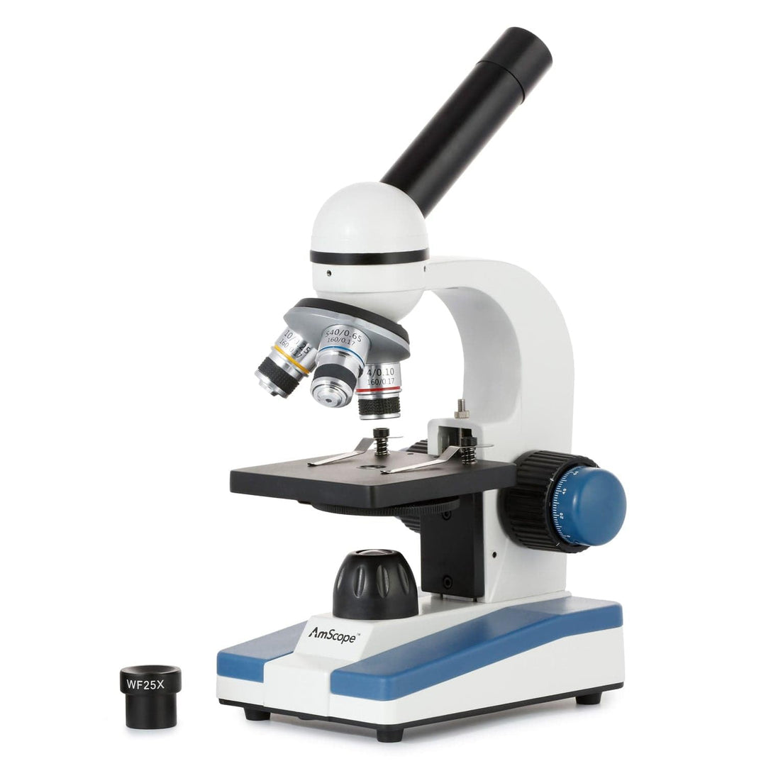 AmScope M150C-I Optische Ganzmetalllinsen Akku-LED-Studentenmikroskop für biologische Verbindungen,