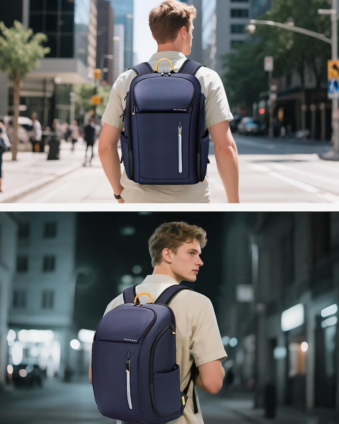 Rucksack Herren, Gross Laptop Rucksack 17 Zoll, Reiserucksack mit Anti Diebstahl Computerfach, Lapto